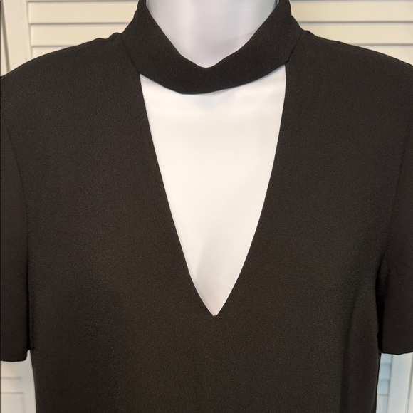 Zara Black Mini Dress with Choker Neckline - Picture 2 of 9